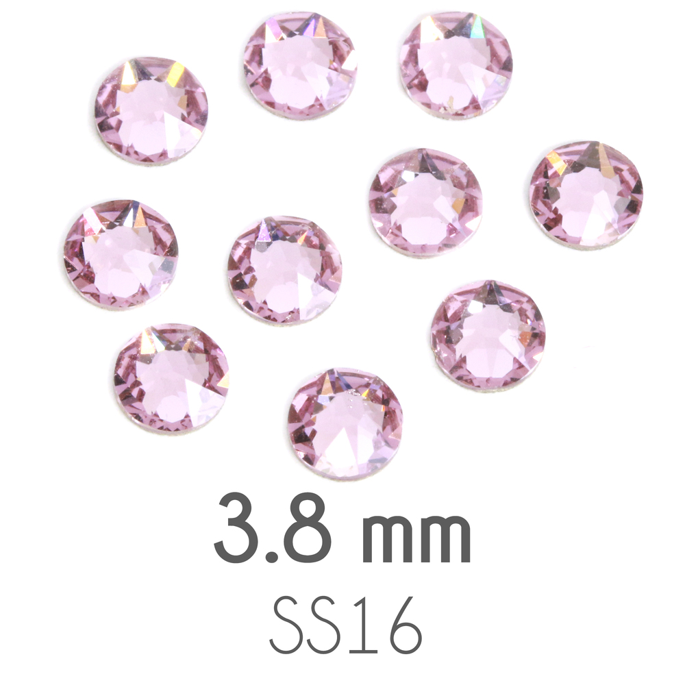 Beads & Swarovski Crystals 3.8mm Swarovski Flat Back Crystals, Light Amethyst, Pack of 20
